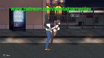 Hot hentai woman in sex with man in adult animation gameplay